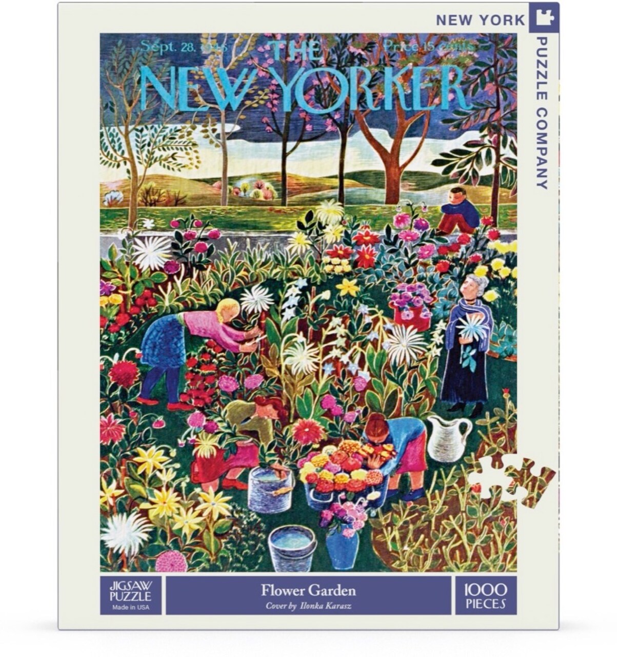 New York Puzzle Company Flower Garden 1000 Piece Piece Jigsaw Puzzle